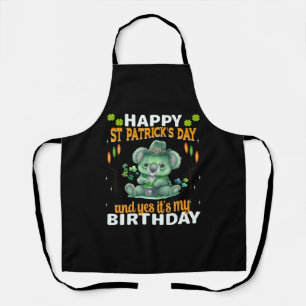 Koala St Patrick Day Green Men Women Paddys Pattys Schürze