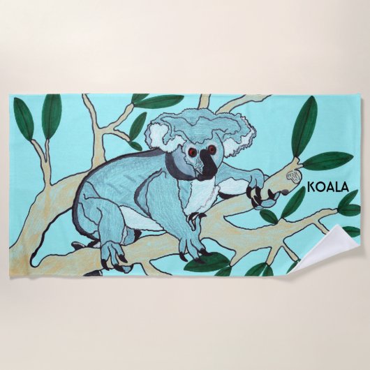 Koala-Stranddecke Strandtuch (Vorderseite)