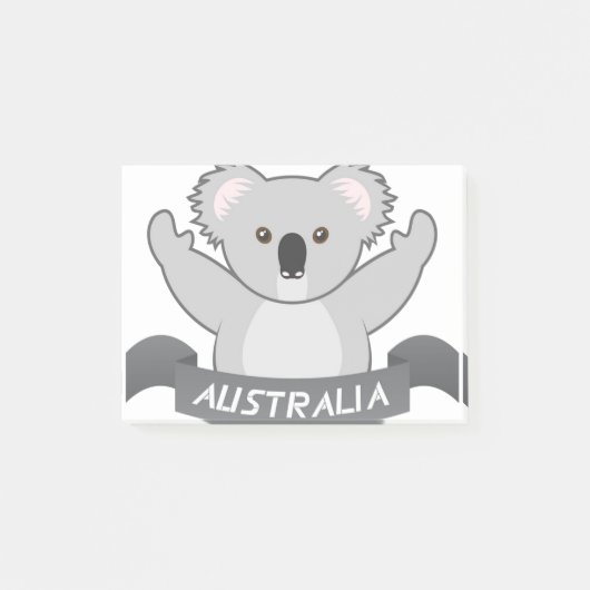 Koala Support Australia Wildlife Australia Strong Post-it Klebezettel (Vorderseite)