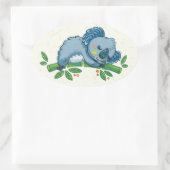Koala Süssen Ovaler Aufkleber (Tasche)