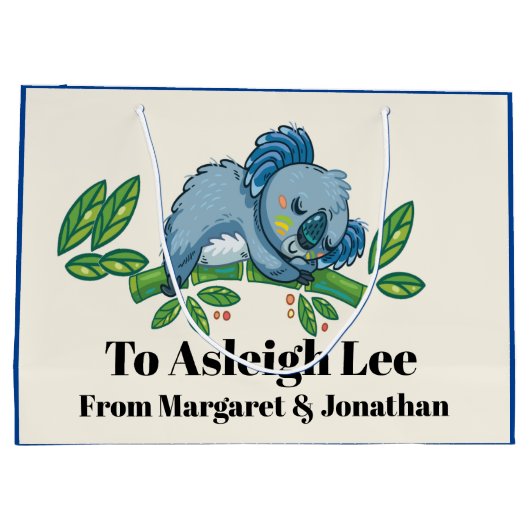 Koala Süssen - Siehe Rückseite - Große Geschenktüte (Rückseite)
