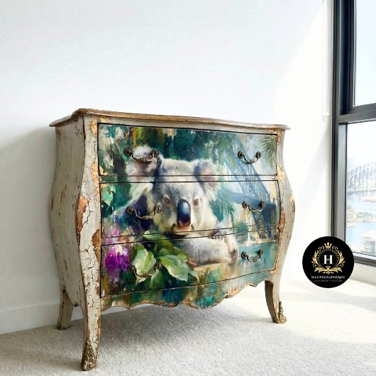 Koala & Sydney Harbour Bridge Decoupage Seidenpapier