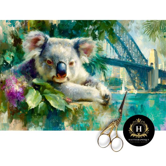 Koala & Sydney Harbour Bridge Decoupage Seidenpapier