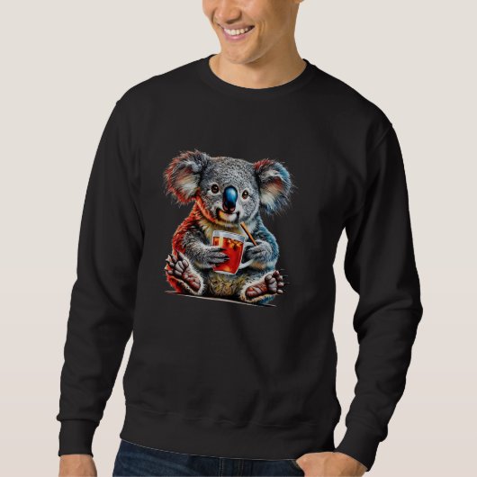 Koala Tea Lover Niedlicher Bär für Teetrinker Ein Sweatshirt (Vorderseite)