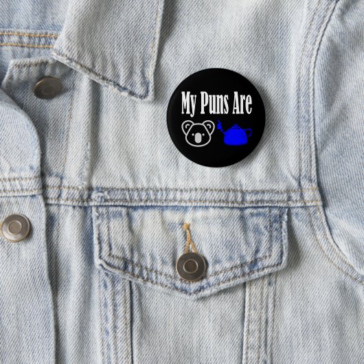 Koala Tea Puns Funny Button (Beispiel)
