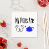 Koala Tea Puns Vater Joke Pun Serviette (Beispiel)