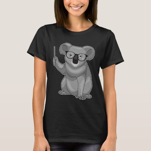 Koala Teacher Pointer T-Shirt (Vorderseite)