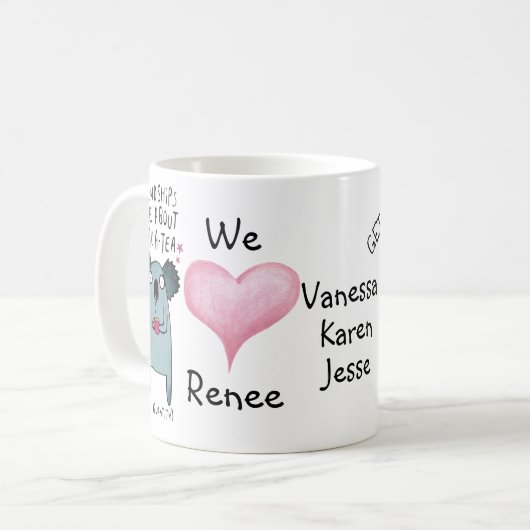 Koala-Tee nicht Quantitäts-Tasse Freundschaft Kaffeetasse (Vorderseite Links)