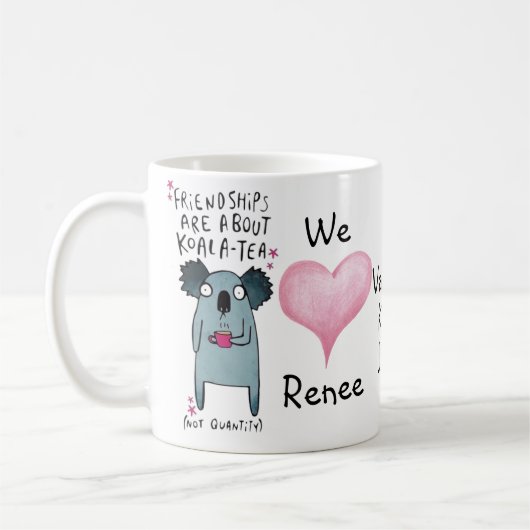 Koala-Tee nicht Quantitäts-Tasse Freundschaft Kaffeetasse (Links)