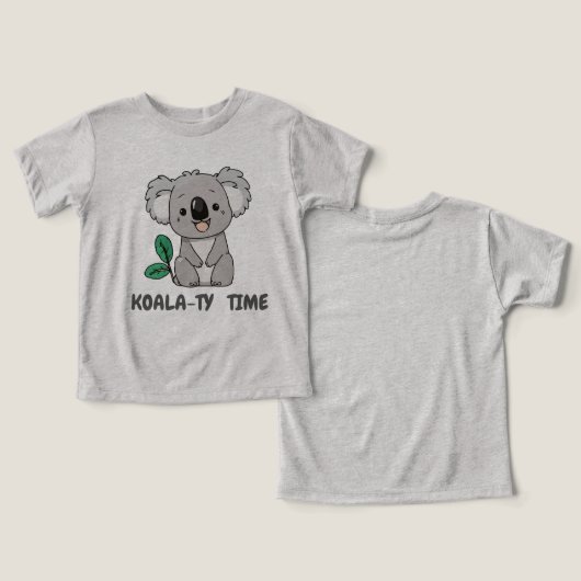 Koala Toddler T - Shirt (Design Vorderseite & Rückseite)