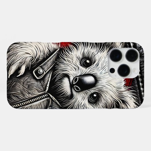 Koala trägt eine Lederweste auf der Jackettfläche iPhone Hülle (Rückseite (Horizontal))