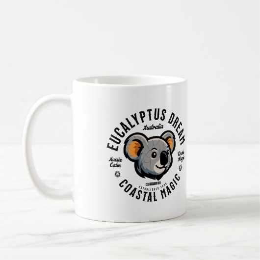 Koala Traum – Eucalyptus Wildnis Australien Kaffeetasse (Links)