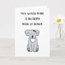 Koala Trauzeugin Vorschlag Card