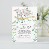Koala Triplets Baby Showbook for Baby Card Begleitkarte (Stehend Vorderseite)