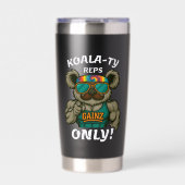 Koala-ty Reps Only – Funny Koala Gym Workout Thermobecher (Vorderseite)