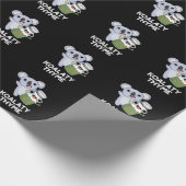 Koala-ty Thyme Funny Koala Thyme Pun Dark BG Geschenkpapier (Ecke)