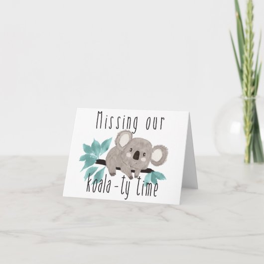 Koala-ty Time Greeting Card Einladung (Vorderseite)