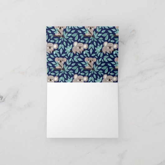 Koala-ty Time Greeting Card Einladung (Innenseite)