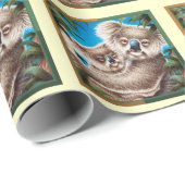 Koala u. Baby Geschenkpapier (Rolleneckpunkt)