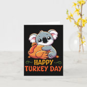 Koala umarmt die Türkei glücklich Danksagung für d Karte (Gelbe Blume)