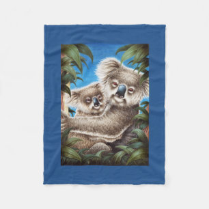 Koala und Baby Fleecedecke