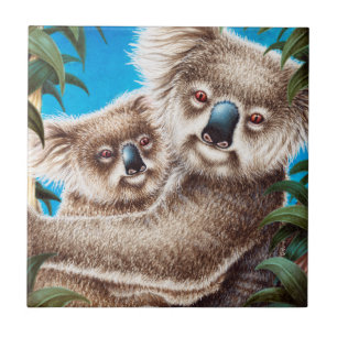 Koala und Baby-Fliese Fliese