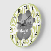 Koala und Baby Joey Große Wanduhr (Winkel)
