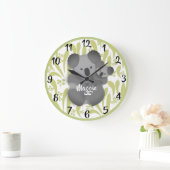 Koala und Baby Joey Große Wanduhr (Zuhause)