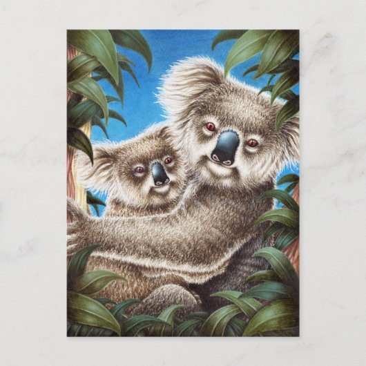 Koala und Baby Postcard Postkarte (Vorderseite)
