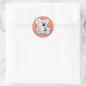 Koala und Baby Runder Aufkleber (Tasche)