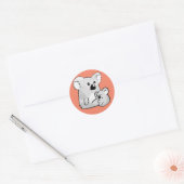 Koala und Baby Runder Aufkleber (Umschlag)