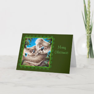 Koala-und Baby-Weihnachtskarte Feiertagskarte
