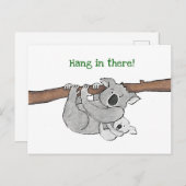 Koala und Baby'hang in dorthin Postkarte (Vorne/Hinten)