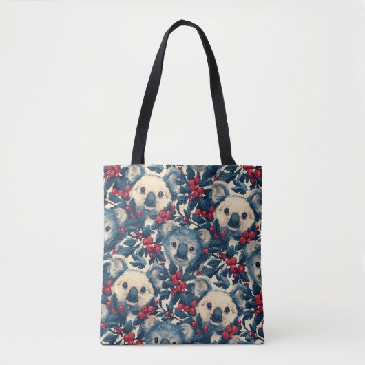 Koala und Berry Pattern Tasche (Vorderseite)