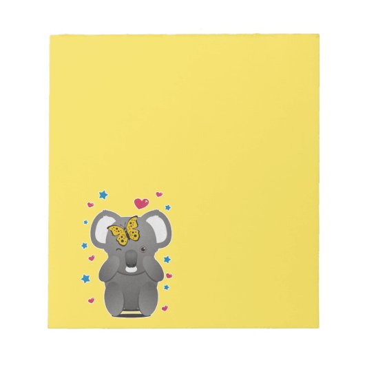 Koala und Butterfly Notizblock (Vorderseite)