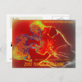 Koala und Feuerwehrmann Einladungspostkarte (Vorne/Hinten)