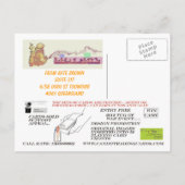 Koala und Feuerwehrmann Einladungspostkarte (Rückseite)