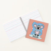 Koala und Hearts Kid Handwriting Notebook Notizblock (Innenseite)
