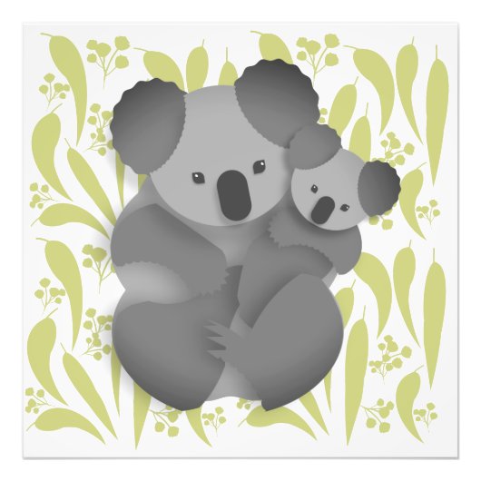 Koala und Joey Fotodruck (Vorne)