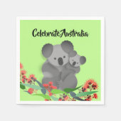 Koala und Joey Serviette (Vorderseite)