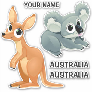 Koala- und Kangaroo-Aufkleber für den benutzerdefi Aufkleber