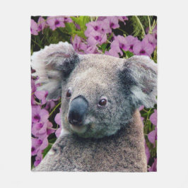 Koala und Orchideen Fleecedecke