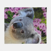 Koala und Orchideen Fleecedecke (Vorderseite (Horizontal))
