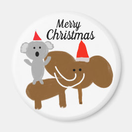 Koala und Wollmammut Weihnachten Magnet