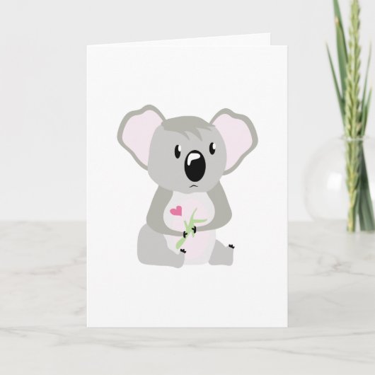 Koala Valentine Feiertagskarte (Vorderseite)