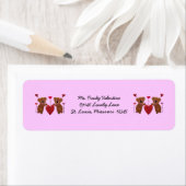 Koala Valentine Hearts Rücksendeadressen-Aufkleber (Insitu)