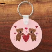 Koala Valentine Hearts Schlüsselanhängers Schlüsselanhänger (Vorderseite)