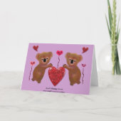 Koala Valentine Herzkarten Feiertagskarte (Rückseite)