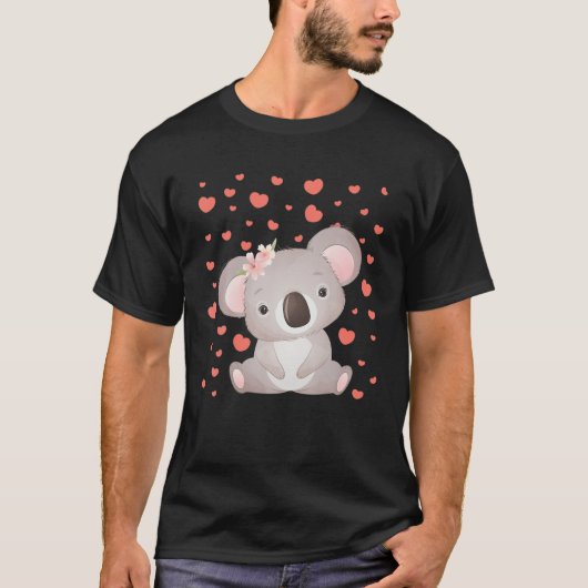 Koala Valentine's Day Red Heart's For Koala Lover T-Shirt (Vorderseite)
