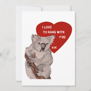 Koala Valentines Feiertagskarte